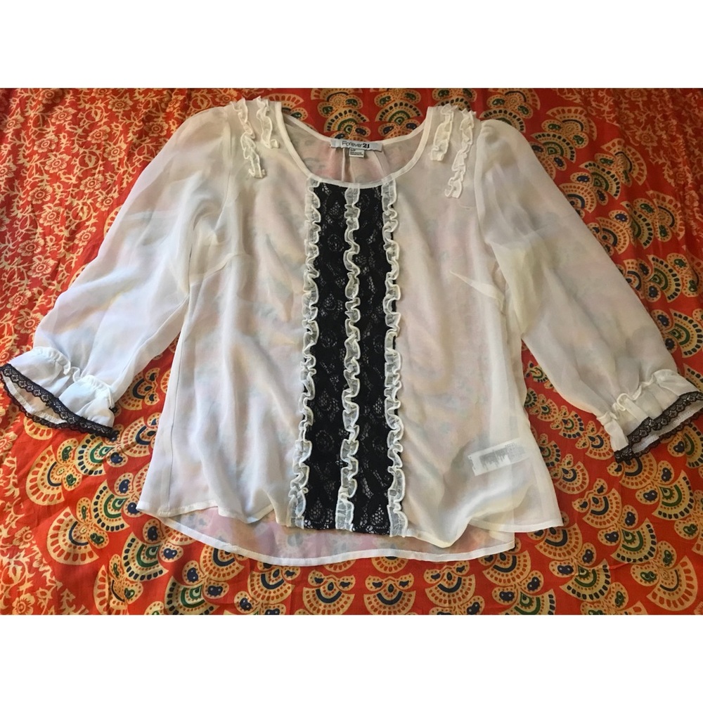 Forever 21 Lace Blouse Top